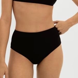 NWT Everlane The High-Rise Hipster Bottom Swim Black size SMALL